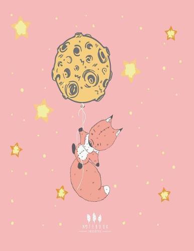 Notebook: Fox space on pink cover and Dot Graph Line Sketch pages, Extra large (8.5 x 11) inches, 110 pages, White paper, Sketch, Draw and Paint
