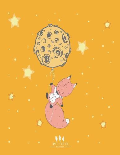 Notebook: Fox space on yellow cover and Dot Graph Line Sketch pages, Extra large (8.5 x 11) inches, 110 pages, White paper, Sketch, Draw and Paint