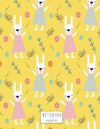 Notebook: Cute bunny on yellow cover and Dot Graph Line Sketch pages, Extra large (8.5 x 11) inches, 110 pages, White paper, Sketch, Draw and Paint