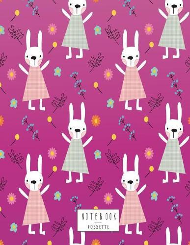 Notebook: Cute bunny on pink cover and Dot Graph Line Sketch pages, Extra large (8.5 x 11) inches, 110 pages, White paper, Sketch, Draw and Paint