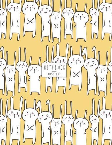 Notebook: Cute bunnys on yellow cover and Dot Graph Line Sketch pages, Extra large (8.5 x 11) inches, 110 pages, White paper, Sketch, Draw and Paint