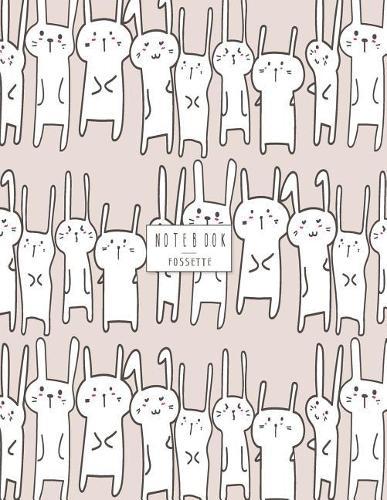 Notebook: Cute bunnys on grey cover and Dot Graph Line Sketch pages, Extra large (8.5 x 11) inches, 110 pages, White paper, Sketch, Draw and Paint