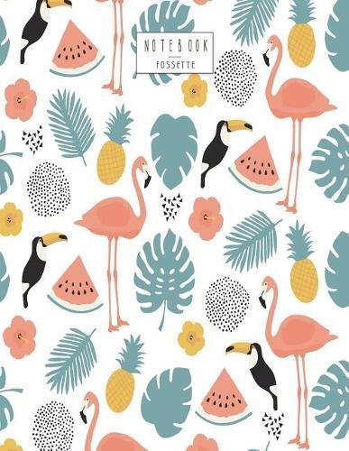 Notebook: Flamingo on white cover and Dot Graph Line Sketch pages, Extra large (8.5 x 11) inches, 110 pages, White paper, Sketch, Draw and Paint