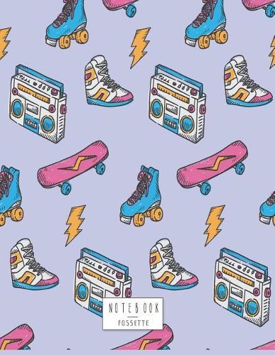 Notebook: Skateboard on purple cover and Dot Graph Line Sketch pages, Extra large (8.5 x 11) inches, 110 pages, White paper, Sketch, Draw and Paint