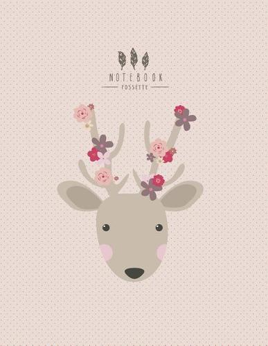 Notebook: Boho deer on brown cover and Dot Graph Line Sketch pages, Extra large (8.5 x 11) inches, 110 pages, White paper, Sketch, Draw and Paint