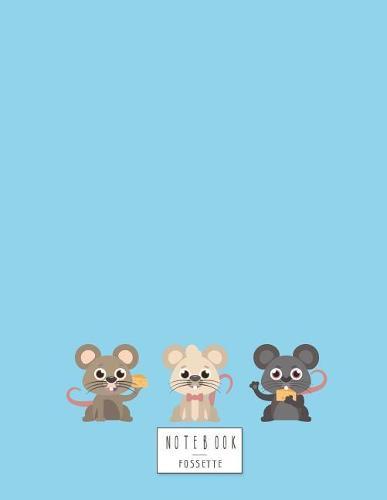 Notebook: Cute rats on blue cover and Dot Graph Line Sketch pages, Extra large (8.5 x 11) inches, 110 pages, White paper, Sketch, Draw and Paint