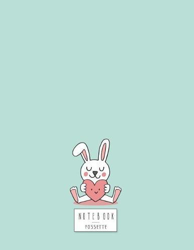 Notebook: Bunny in love on green cover and Dot Graph Line Sketch pages, Extra large (8.5 x 11) inches, 110 pages, White paper, Sketch, Draw and Paint