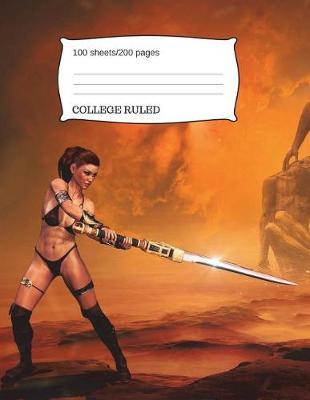 Sword Warrior Composition Notebook: Composition Book, Journal, Cute Notebooks, School Books (8.5 x 11 Large), College Ruled Paper, 100 Sheets