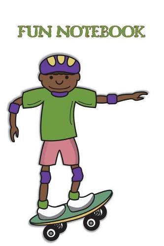 Fun Notebook: Boys Books - Mini Composition Notebook - Ages 6 -12 - Green Skateboard Notebook