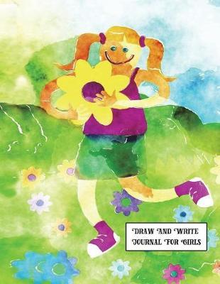 Draw and Write Journal for Girls: Primary Elementary School Journal Notebooks Grades K-2 with Picture Area, Half Page Lined for Writing Stories, Diary Entries