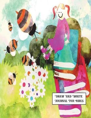 Draw and Write Journal for Girls: Primary Elementary School Journal Notebooks Grades K-2 with Picture Area, Half Page Lined for Writing Stories, Diary Entries