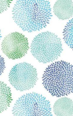 Blue-Green Flower Burst - Lined Notebook with Margins - 5x8: 101 Pages, 5 x 8, College Ruled, Journal, Soft Cover