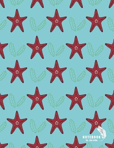 Notebook: Starfish on blue cover and Dot Graph Line Sketch pages, Extra large (8.5 x 11) inches, 110 pages, White paper, Sketch, Draw and Paint