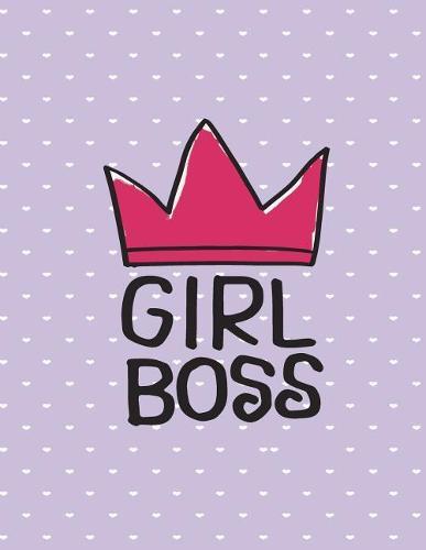 Girl boss: Girl boss on purple cover and Dot Graph Line Sketch pages, Extra large (8.5 x 11) inches, 110 pages, White paper, Sketch, Draw and Paint
