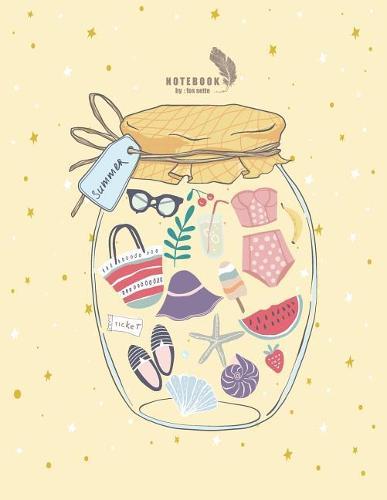 Notebook: Summer is calling on yellow cover and Dot Graph Line Sketch pages, Extra large (8.5 x 11) inches, 110 pages, White paper, Sketch, Draw and Paint