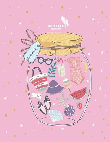 Notebook: Summer is calling on pink cover and Dot Graph Line Sketch pages, Extra large (8.5 x 11) inches, 110 pages, White paper, Sketch, Draw and Paint