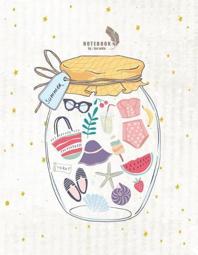 Notebook: Summer is calling on grey cover and Dot Graph Line Sketch pages, Extra large (8.5 x 11) inches, 110 pages, White paper, Sketch, Draw and Paint