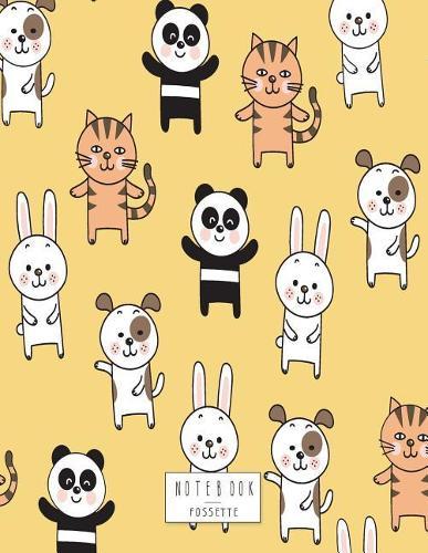 Notebook: Animals collection on yellow cover and Dot Graph Line Sketch pages, Extra large (8.5 x 11) inches, 110 pages, White paper, Sketch, Draw and Paint