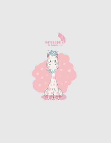 Notebook: Cute giraffe on grey cover and Dot Graph Line Sketch pages, Extra large (8.5 x 11) inches, 110 pages, White paper, Sketch, Draw and Paint