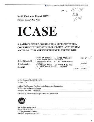 A Rapid-Pressure Correlation Representation Consistent with the Taylor-Proudman Theorem Materially-Frame-Indifferent in the 2D Limit