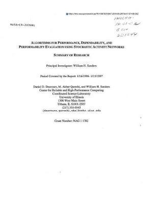 Algorithms for Performance, Dependability, and Performability Evaluation Using Stochastic Activity Networks