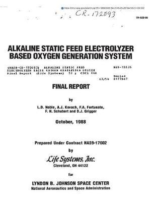 Alkaline Static Feed Electrolyzer Based Oxygen Generation System