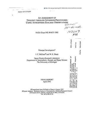 An Assessment of Twilight Airglow Inversion Procedures Using Atmosphere Explorer Observations