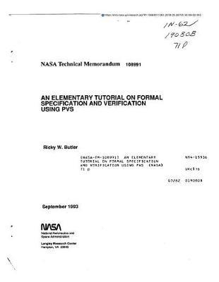 An Elementary Tutorial on Formal Specification and Verification Using Pvs