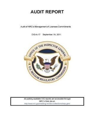 Audit of Nrc's Management of Licensee Commitments