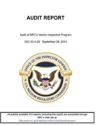 Audit of Nrc's Vendor Inspection Program