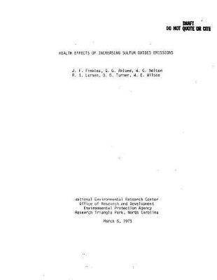 Health Effects of Increasing Sulfur Oxides Emissions
