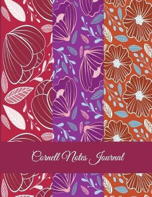 Cornell Notes Journal: Beautiful Red Flowers, Note Taking Notebook, Cornell Note Taking System Book, US Letter 120 Pages Large Size 8.5  x 11  School and College Ruled Notebooks