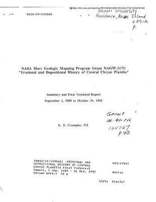 Erosional and Depositional History of Central Chryse Planitia