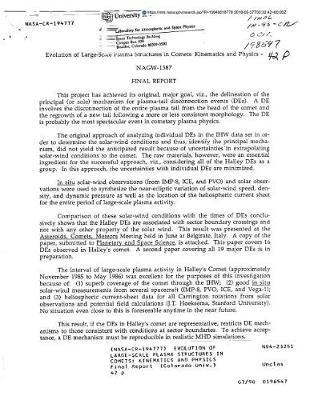 Evolution of Large-Scale Plasma Structures in Comets: Kinematics and Physics