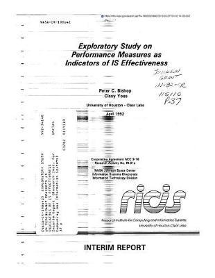 Exploratory Study on Performance Measures as Indicators of Is Effectiveness