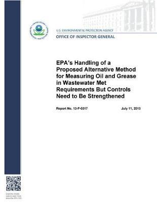 Epa's Handling of a Proposed Alternative Method for Measuring Oil and Grease in Wastewater Met Requirements But Controls Need to Be Strengthened