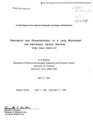 Fabrication and Characterization of a Long Wavelength Inp Hbt-Based Optical Receiver