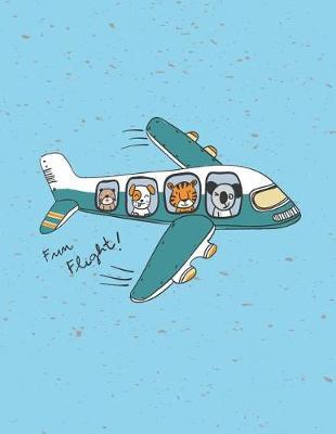 Fun flight: Animals flight on blue cover Dot Graph Line Sketch pages, Extra large (8.5 x 11) inches, 110 pages, White paper, Sketch, Draw and Pain