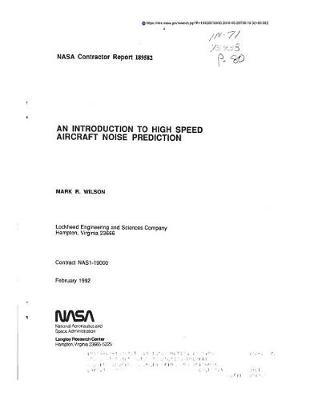 An Introduction to High Speed Aircraft Noise Prediction