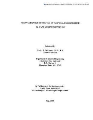 An Investigation of the Use of Temporal Decomposition in Space Mission Scheduling