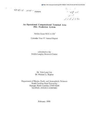An Operational Computational Terminal Area Pbl Prediction System