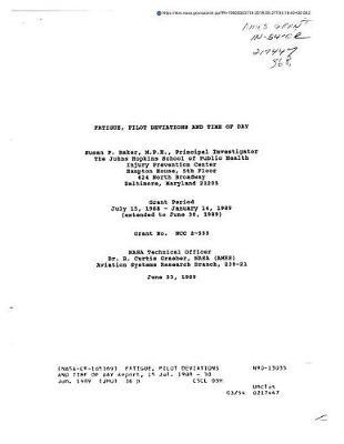 Fatigue, Pilot Deviations and Time of Day