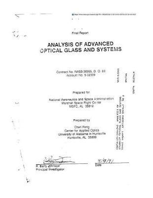 Analysis of Advanced Optical Glass and Systems