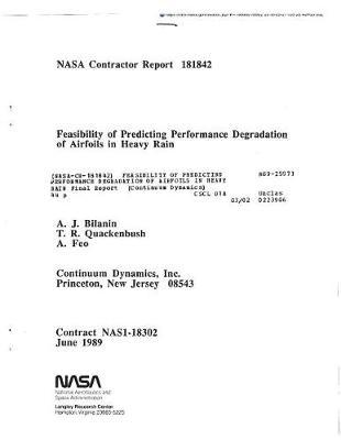 Feasibility of Predicting Performance Degradation of Airfoils in Heavy Rain