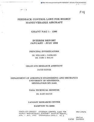 Feedback Control Laws for Highly Maneuverable Aircraft