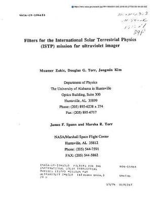 Filters for the International Solar Terrestrial Physics (Istp) Mission Far Ultraviolet Imager