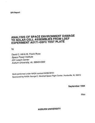 Analysis of Space Environment Damage to Solar Cell Assemblies from Ldef Experiment A0171-Gsfc Test Plate