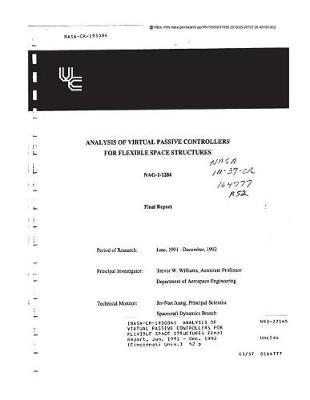 Analysis of Virtual Passive Controllers for Flexible Space Structures