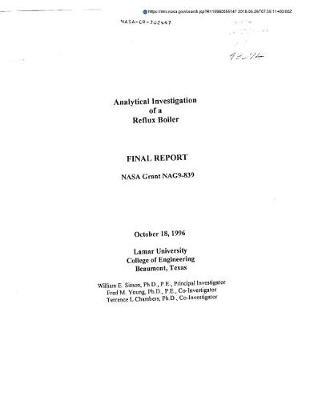 Analytical Investigation of a Reflux Boiler