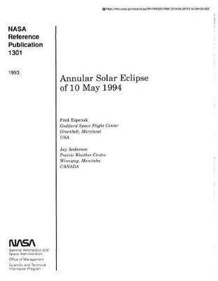 Annular Solar Eclipse of 10 May 1994